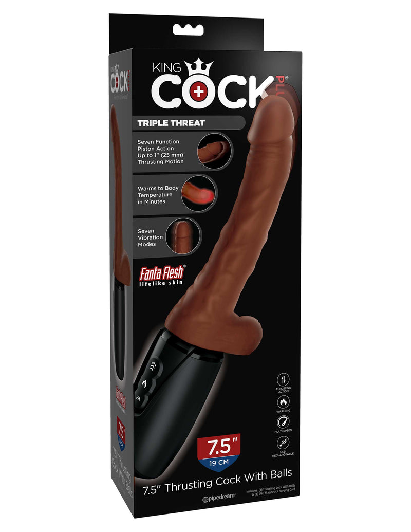 King Cock® Plus 7.5" Thrusting Cock with Balls