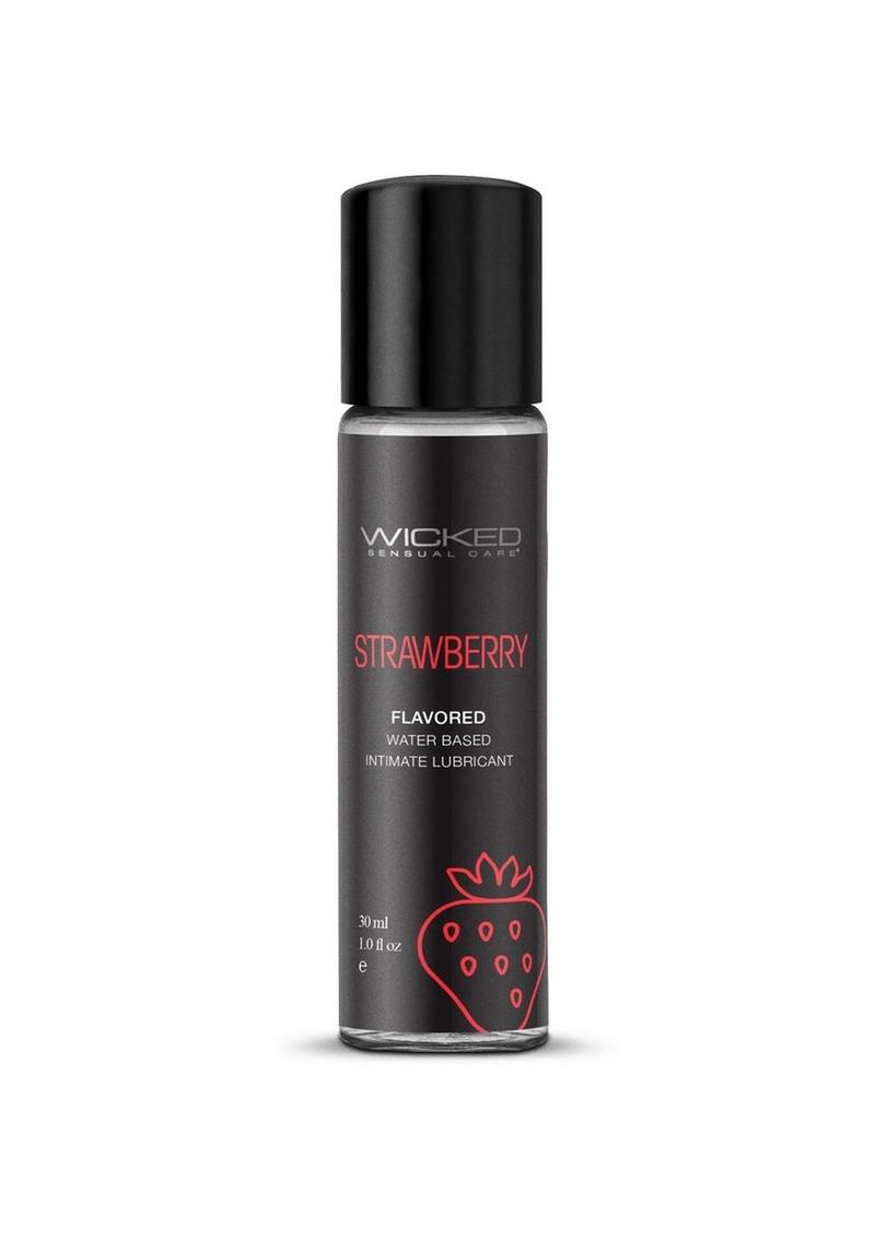 Wicked Aqua Water Based Flavored Lubricant Strawberry - 1 oz