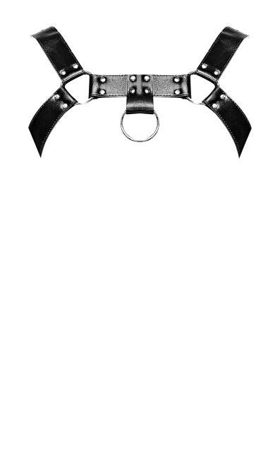 Aries Faux Leather Harness - Black - O/S