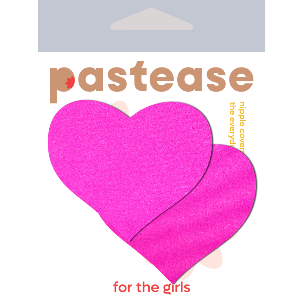 Neon Heart Nipple Pasties by Pastease® - Neon Pink
