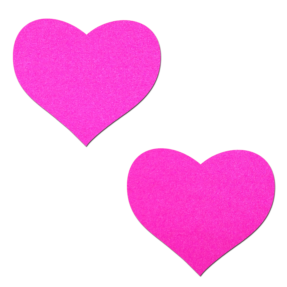 Neon Heart Nipple Pasties by Pastease® - Neon Pink