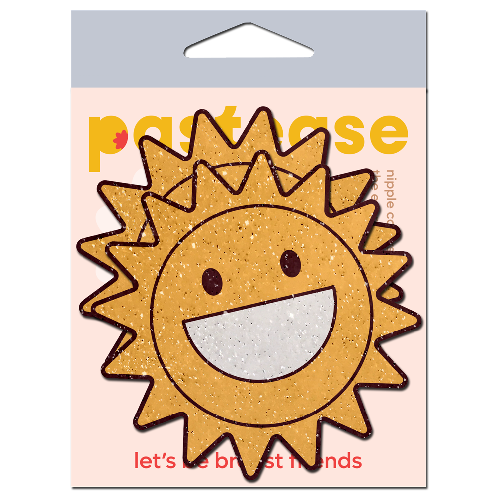 Happy Sun Pasties Sparkling Smiling Sunshine Nipple Covers by Pastease®