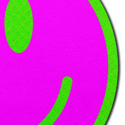 Neon Green Glow-in-the-Dark Pink Smiley Face Breast Pasties by Pastease®
