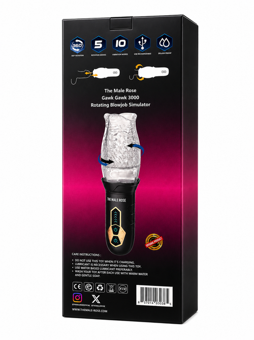 The Male Rose (Original) Gawk Gawk 3000 Vibrating, Rotating Masturbator