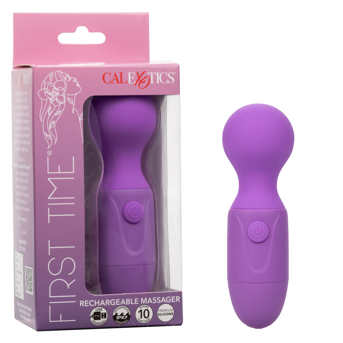 First Time® Rechargeable Massager - Purple