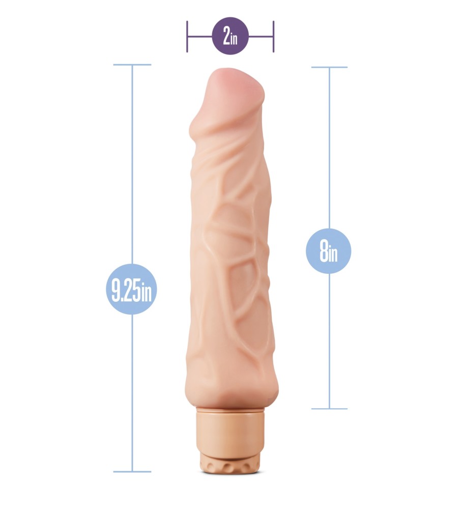 X5 Plus By Blush® | Realistic Natural 9.25-Inch Long Vibrating Dildo