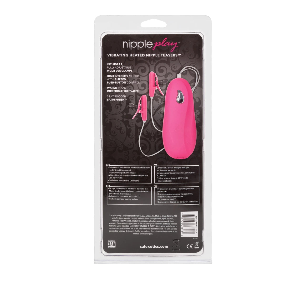 Nipple Play® Vibrating Heated Nipple Teasers - Pink