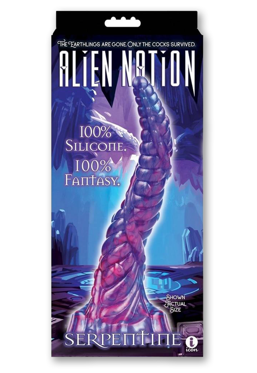 Alien Nation Serpentine Silicone Dildo - Purple/Pink