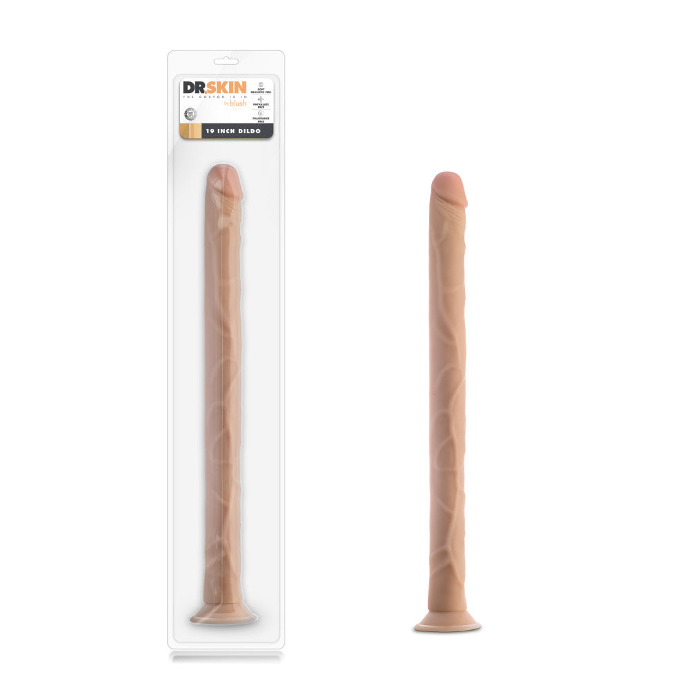 Dr. Skin By Blush® | 19 Inch Long Realistic Dildo - Beige