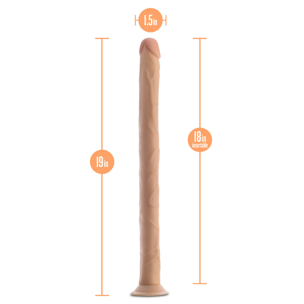 Dr. Skin By Blush® | 19 Inch Long Realistic Dildo - Beige