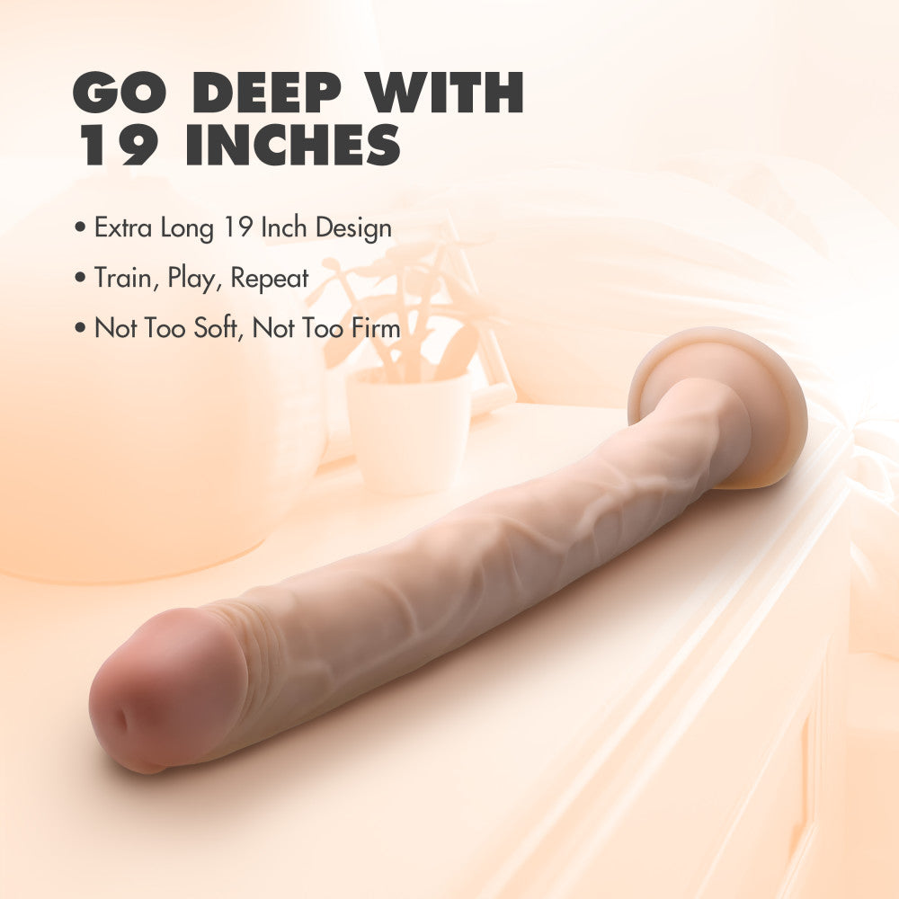 Dr. Skin By Blush® | 19 Inch Long Realistic Dildo - Beige