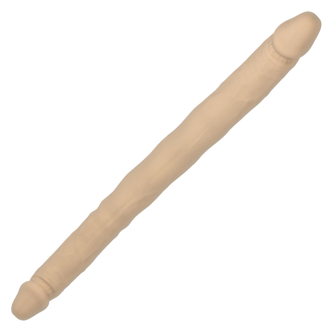 Silicone Studs Bend & Hold 16" Dual Dong - Ivory