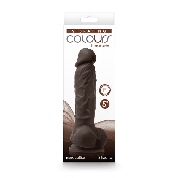 Colours - Pleasures - Vibrating Dildo - Dark Brown