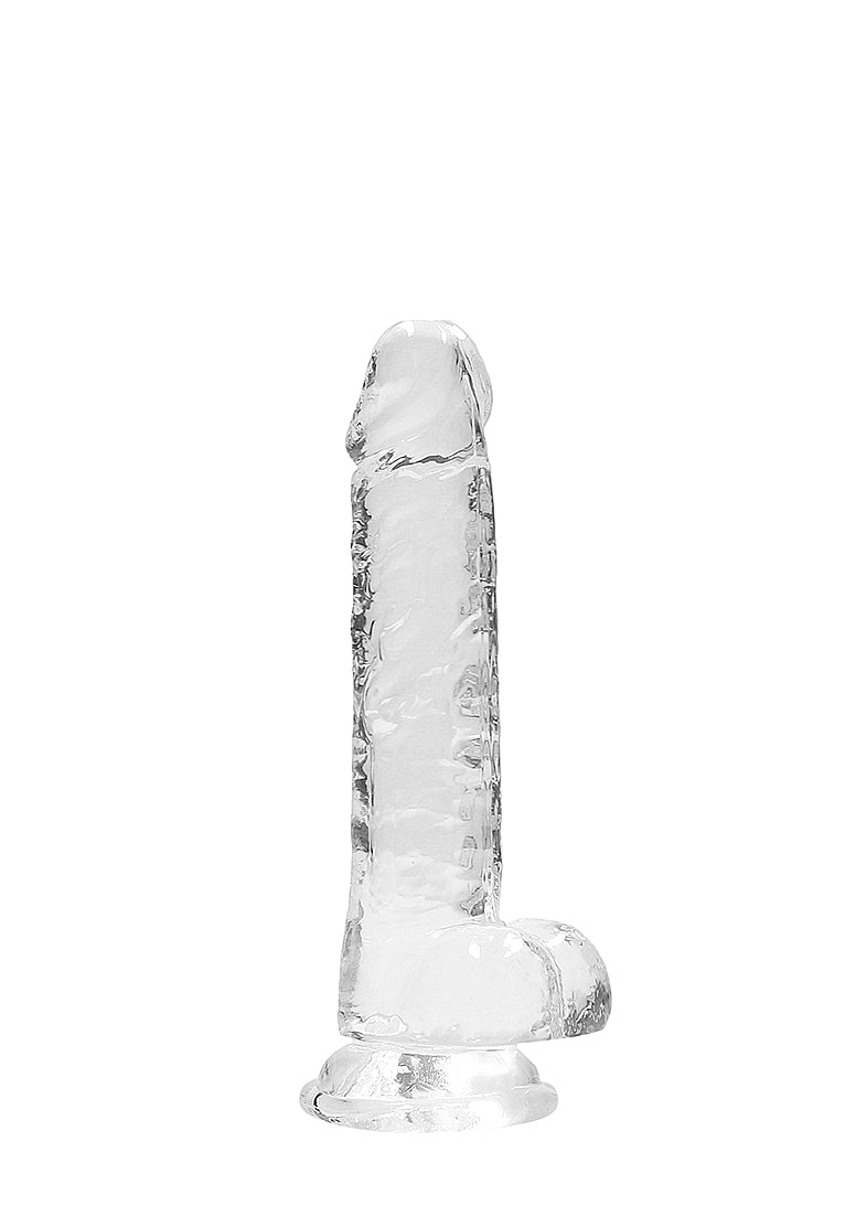 RealRock - Crystal Clear - Realistic Dildo With Balls - 7" - Transparent