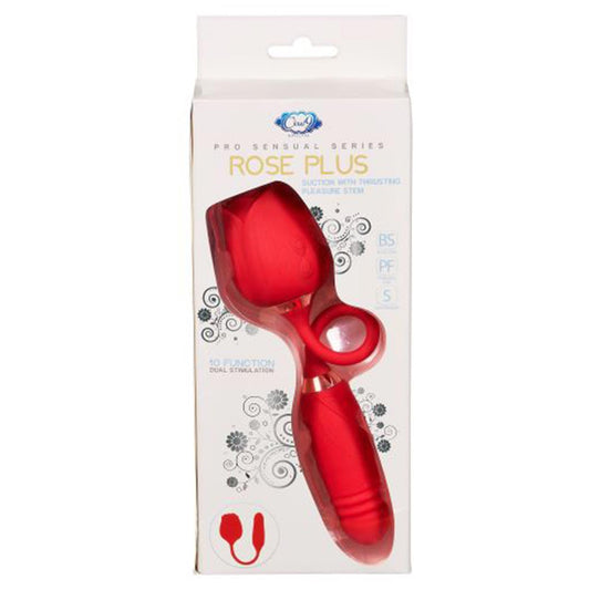 Cloud 9 Suction Rose Plus with Thrusting Pleasure Stem - Red