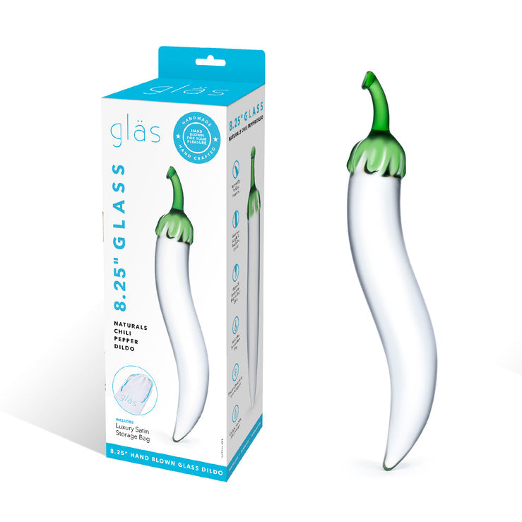 8.25" Glass Naturals Chili Pepper Dildo