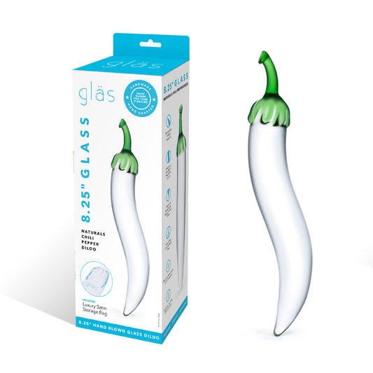 8.25" Glass Naturals Chili Pepper Dildo