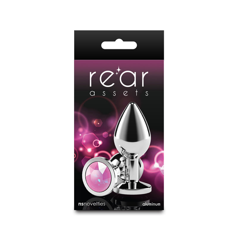 Rear Assets - Silver - Medium - Pink Gem
