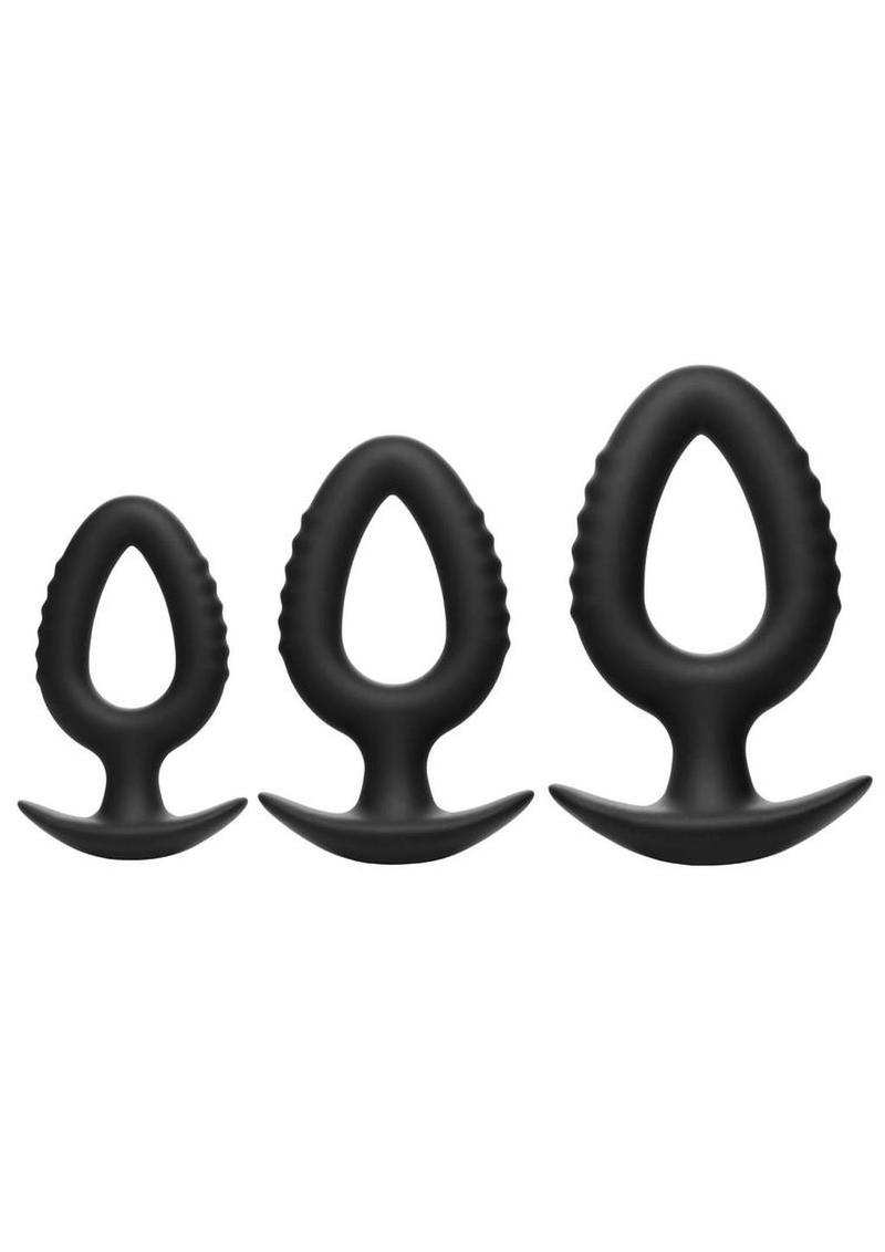 Pop Plugs 3 Piece Hollow Silicone Anal Trainer Set
