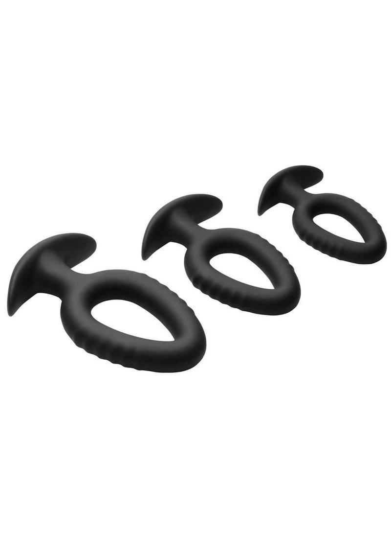 Pop Plugs 3 Piece Hollow Silicone Anal Trainer Set