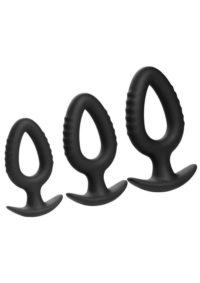Pop Plugs 3 Piece Hollow Silicone Anal Trainer Set