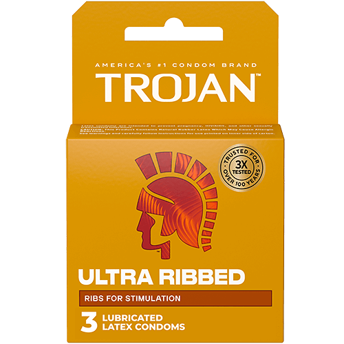 Trojan™ Ultra Ribbed Condoms -  3 Pack