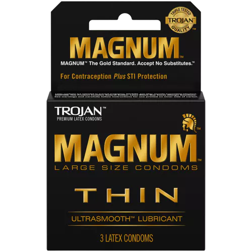 Magnum™ Ribbed Condoms - 3 Pack