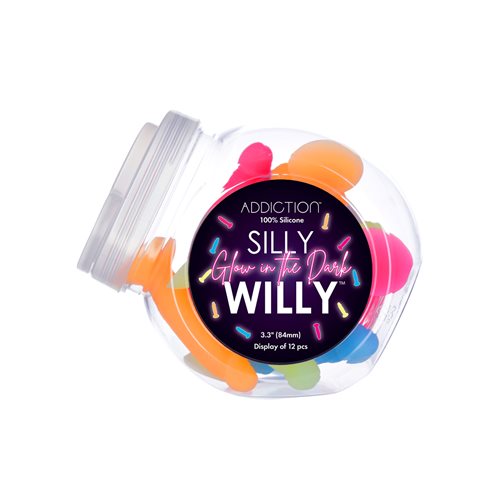 Addiction - Silly Willy – Glow in the Dark - 3.3” Silicone Dildo