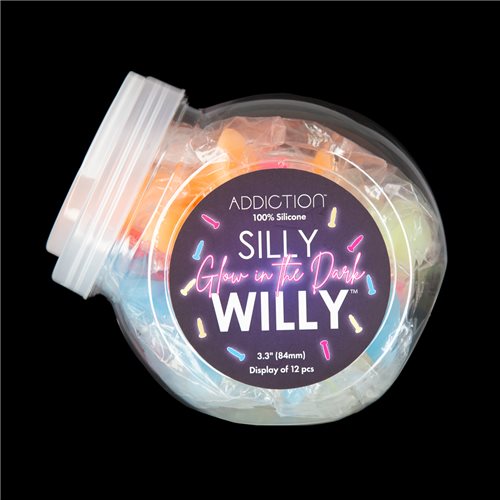 Addiction - Silly Willy – Glow in the Dark - 3.3” Silicone Dildo