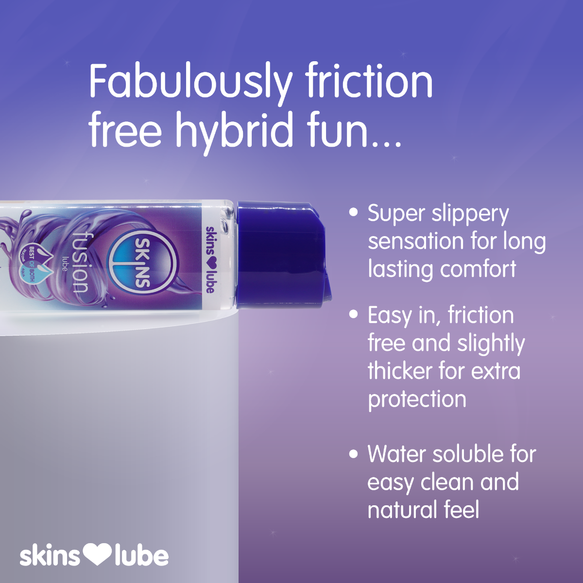 Skins Fusion Hybrid Silicone and Water Based Lubricant 4.4 oz