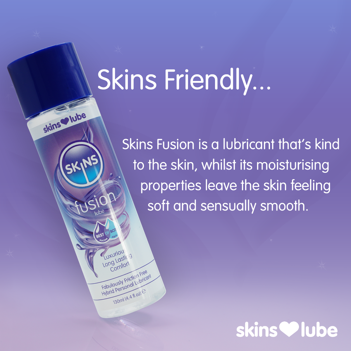 Skins Fusion Hybrid Silicone and Water Based Lubricant 4.4 oz