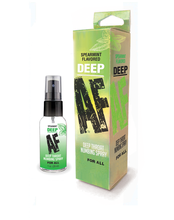 Deep AF Deep Throat Numbing Spray Spearmint Flavored, 1 oz