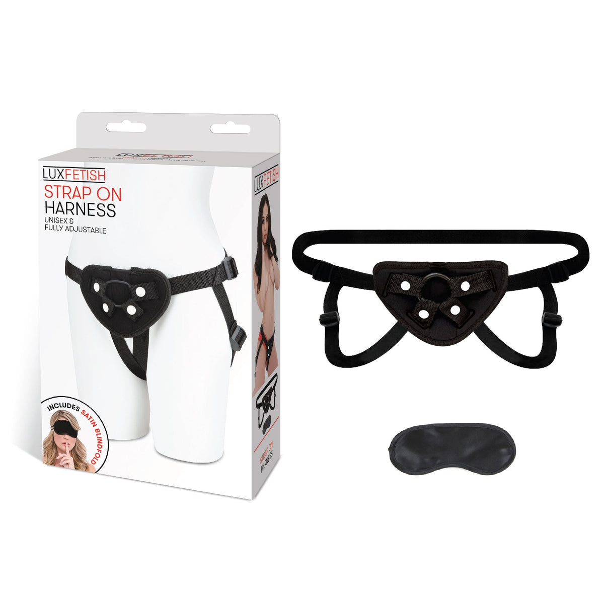 Lux Fetish Strap On Harness Black