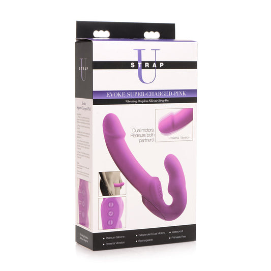 Evoke Vibrating Strapless Silicone Strap-on Dildo