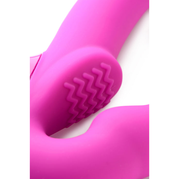 Evoke Vibrating Strapless Silicone Strap-on Dildo