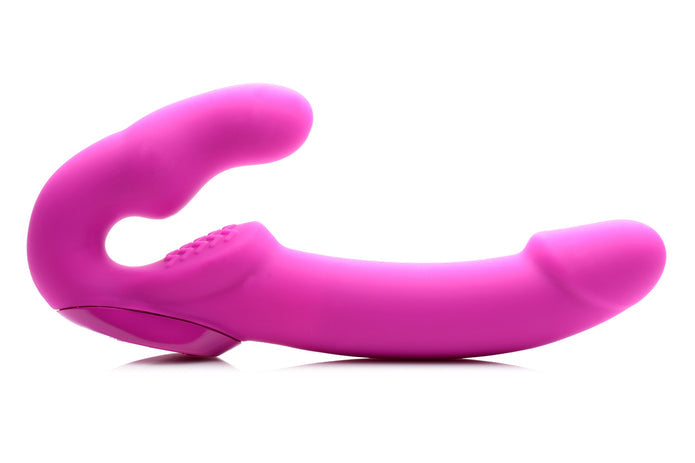 Evoke Vibrating Strapless Silicone Strap-on Dildo