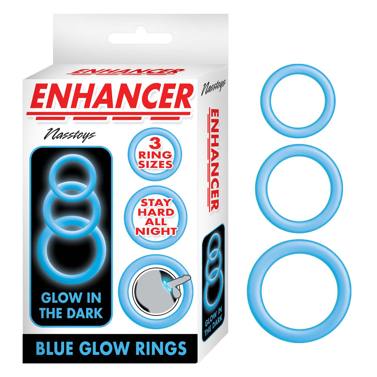 Enhancer Blue Glow Rings – #3088