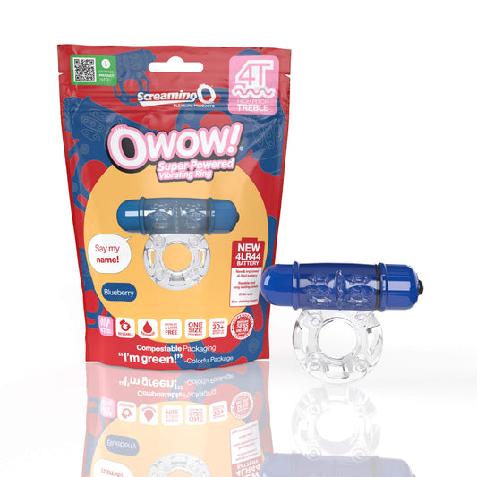 Screaming O® 4T - Tickle & Tease OWow® Vibrating Ring - Blueberry