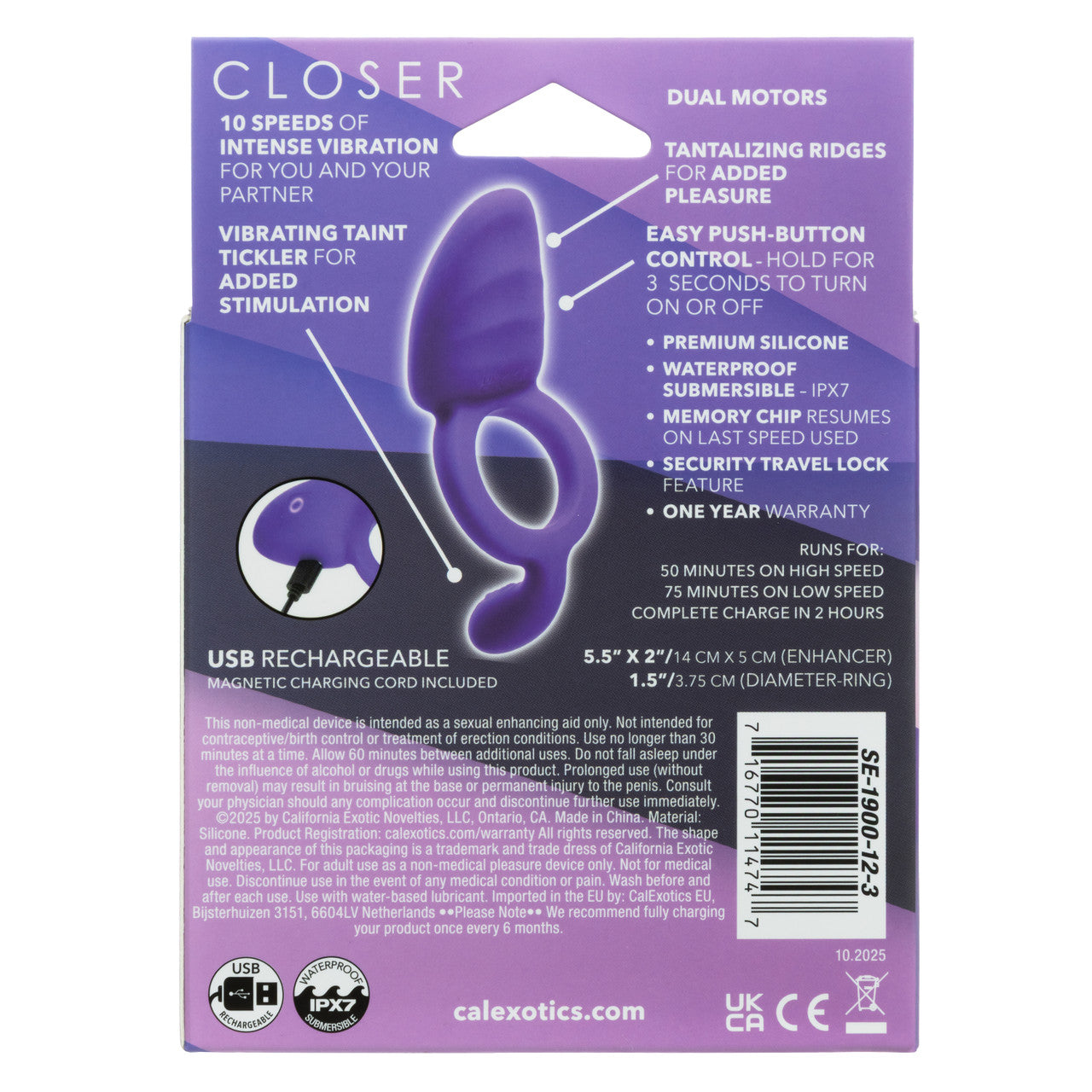 Closer Intimate Rechargeable Ring Passion