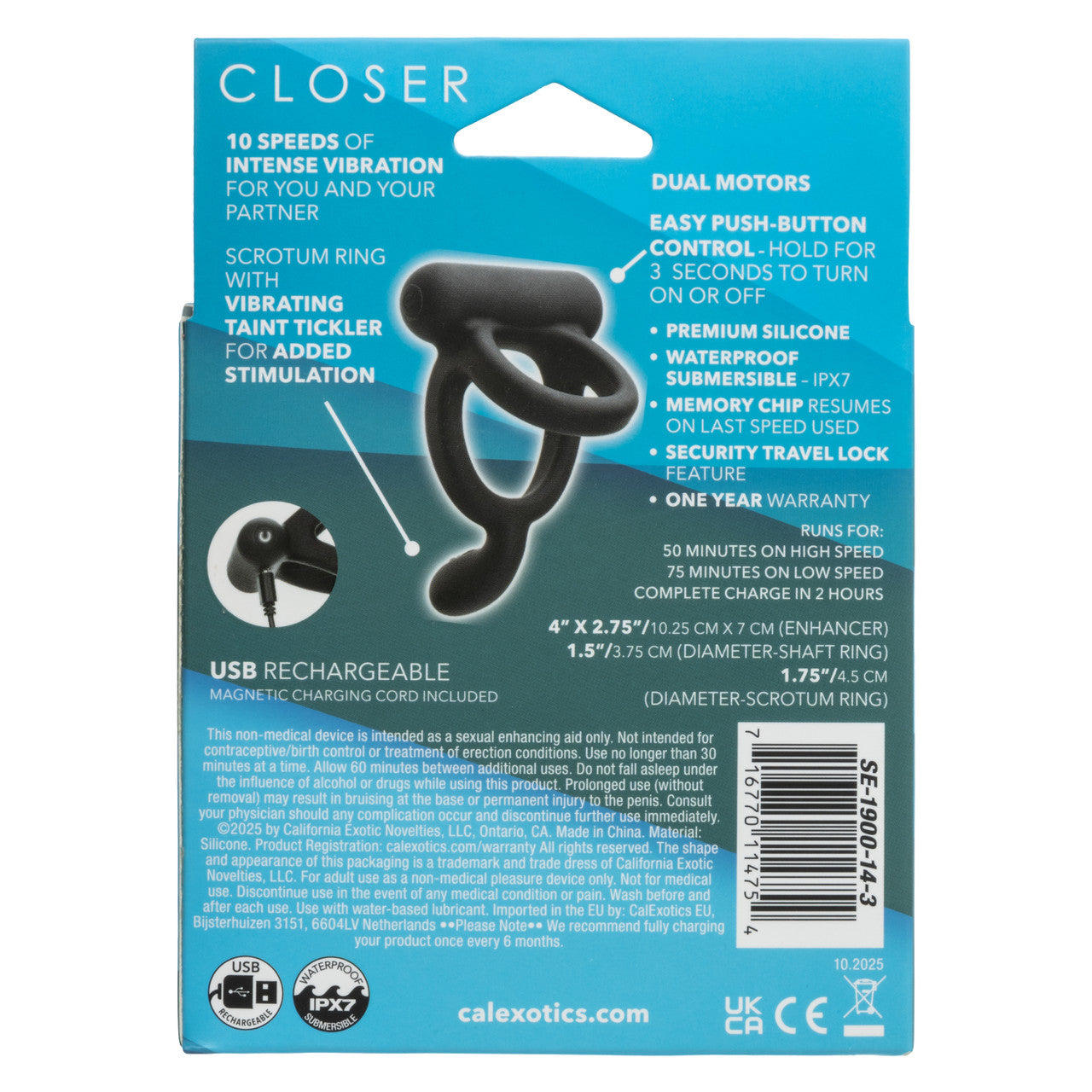 Closer Intimate Rechargeable Ring Caress