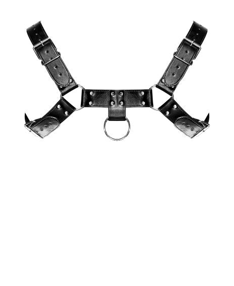 Aries Faux Leather Harness - Black - O/S