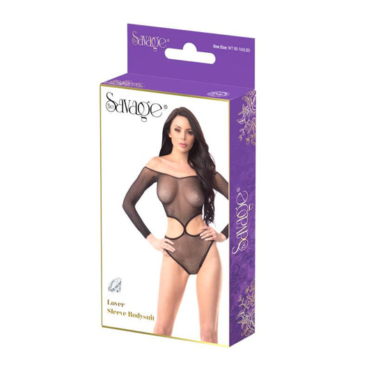 Lover Sleeve Bodysuit - Black - OS