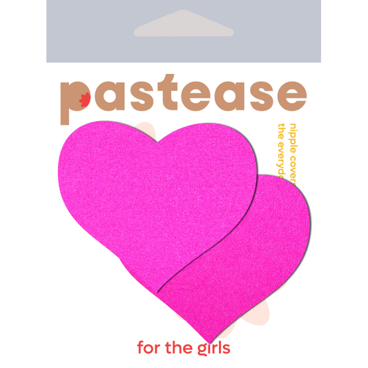 Neon Heart Nipple Pasties by Pastease® - Neon Pink