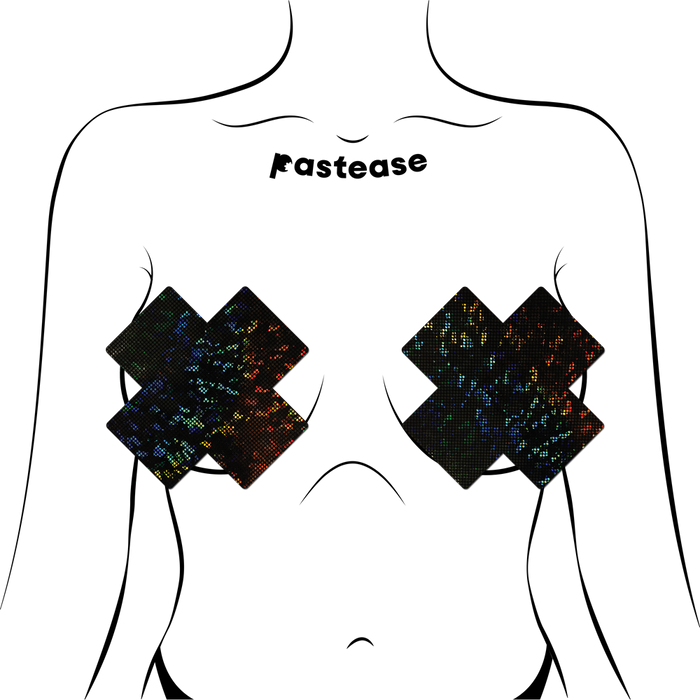 Coverage: Plus X Black Disco Ball Full Breast Covers Support Tape by Pastease