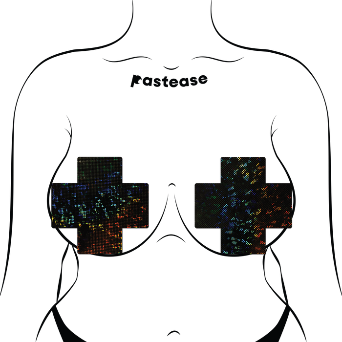 Coverage: Plus X Black Disco Ball Full Breast Covers Support Tape by Pastease
