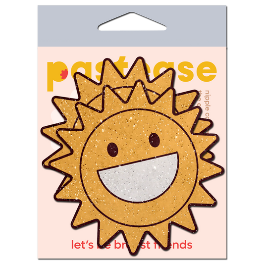 Happy Sun Pasties Sparkling Smiling Sunshine Nipple Covers by Pastease®