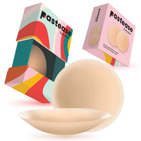 Pastease Everyday® Nipple Cover Sticky Adhesive Silicone Nipple Pasties Reusable Pasty Breast Covers for Women with Travel Box - Small (Fits A-C Cups)