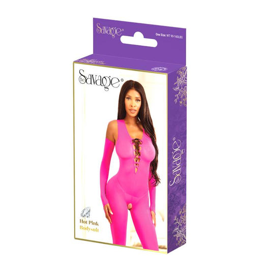 Hot Pink Bodysuit-Pink