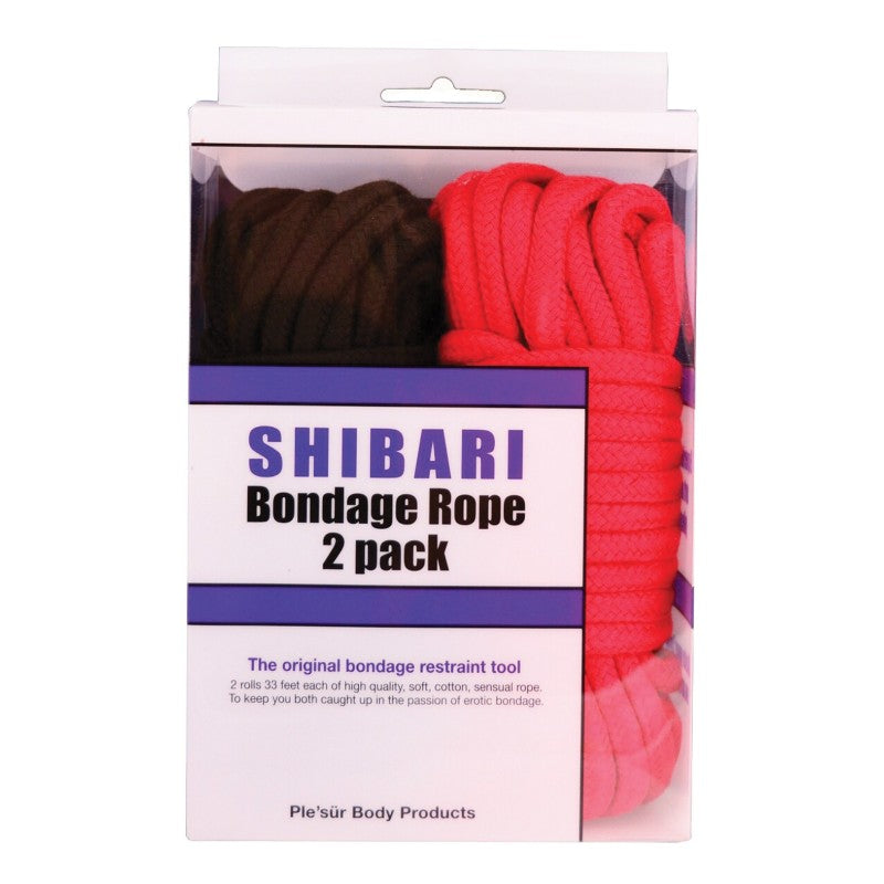 Bondage Rope 33 FT - 2 Pack - Red & Black