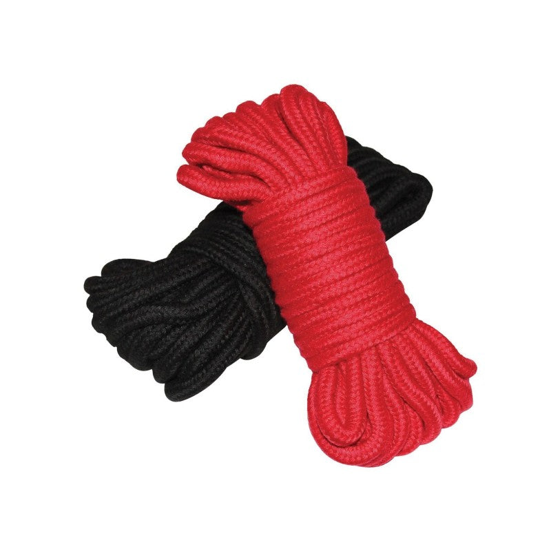 Bondage Rope 33 FT - 2 Pack - Red & Black